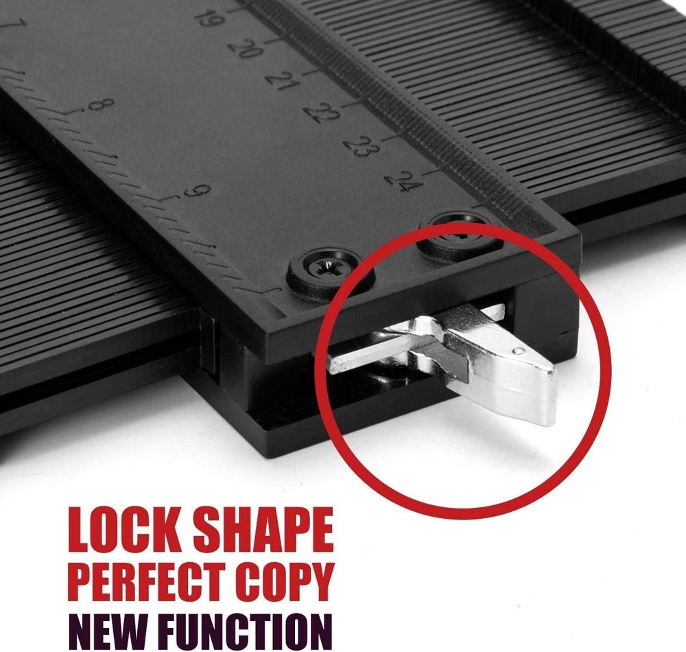 Contour Gauge Profile Tool Adjustable Lock Precisely Copy Irregular Shapes