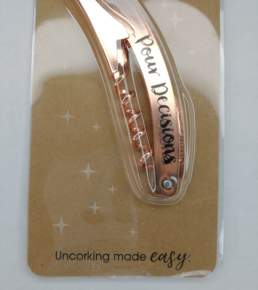 Double Hinged Corkscrew Pour Decisions Portable Purse Cork Screw