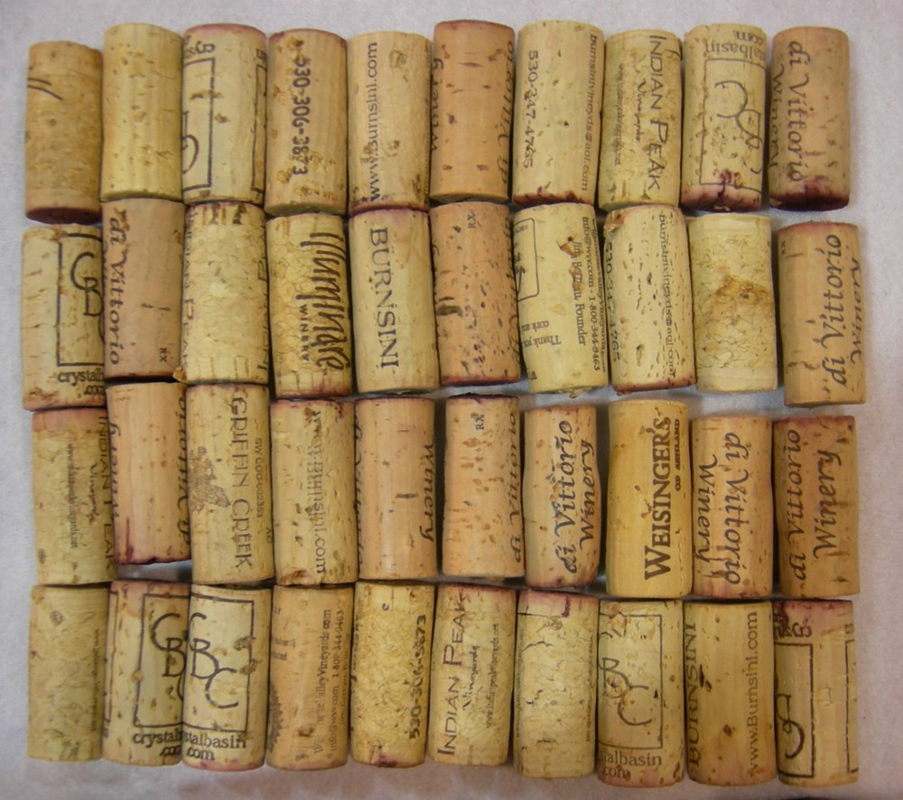 40~Used Natural Wine Corks from Red & White Wines-Different Wineries - 4 Crafts
