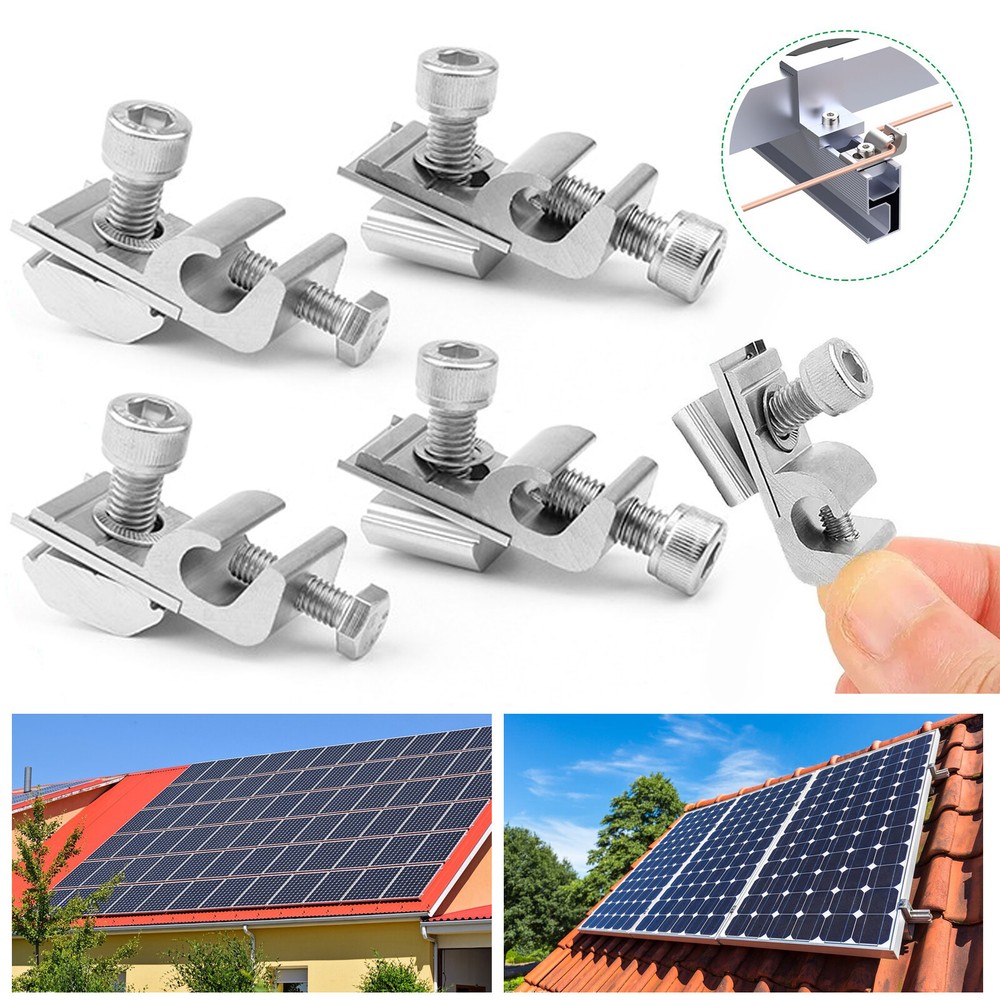 Solar-Panel Solar-Mounting System Ground Grounding Lug Standard Grounding Clips