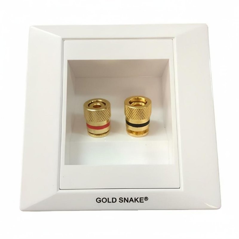 2 Binding Post Banana Plug Audio Wall Face Plate 85mm