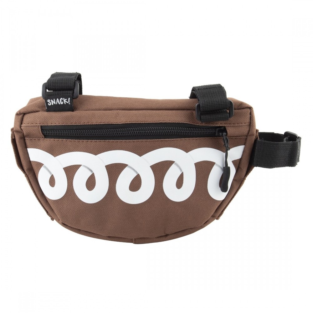 Brown Snack Cupcake Bike Frame Bag - 600D Polyester, Hook and Loop Straps,