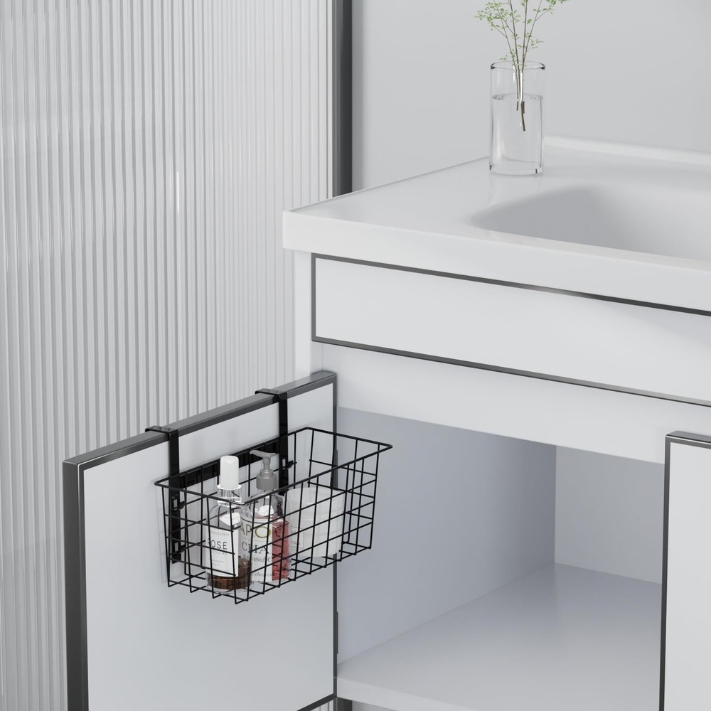 Hanging Kitchen Baskets Wire Storage Basket Over the Cabinet Door Organizer, ...