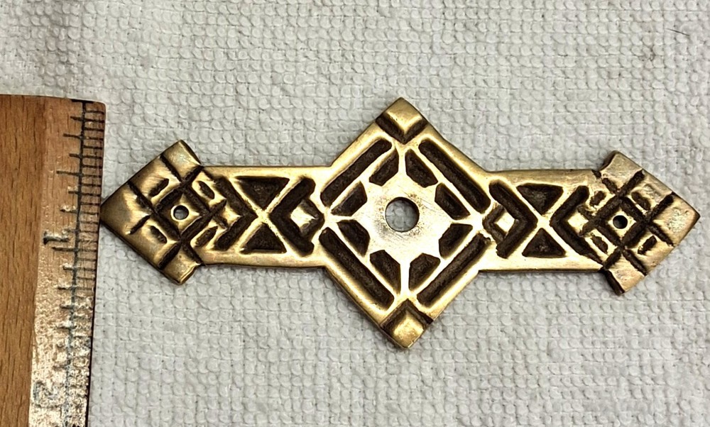 BRASS DROP RING DRAWER, DESK, CABINET PULL,NEW OLD STOCK, NEVER INSTALLED