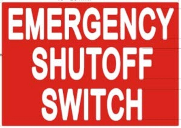 Emergency Shut Off Switch Sticker (1 Unit, RED, 7X10)-REF24-1027