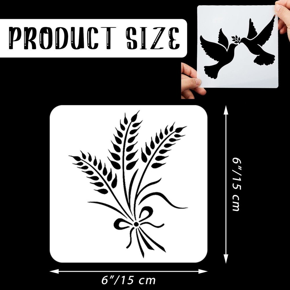 20 Pieces Bread Stencils Artisan Bread Stencil Baking Stencil Set Cook Stenci...