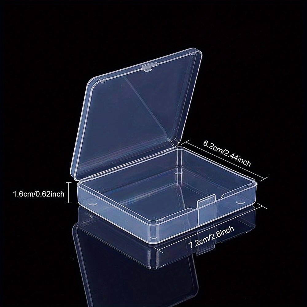 1set 18 pack Rectangle Clear Plastic Bead Storage Containers box Case