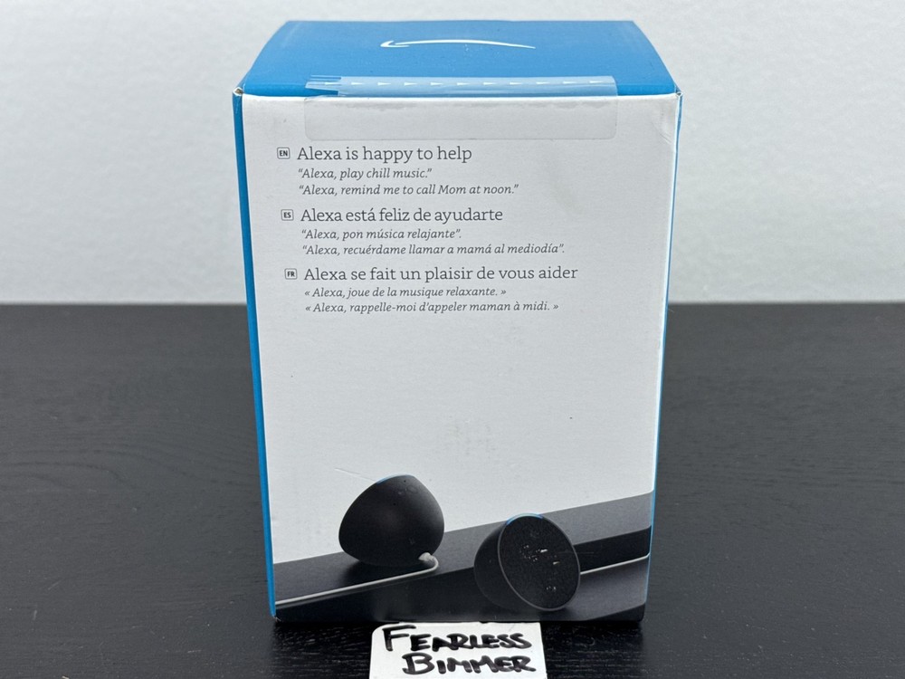 Amazon - Echo Pop (1st Generation) Smart Speaker with Alexa - Charcoal