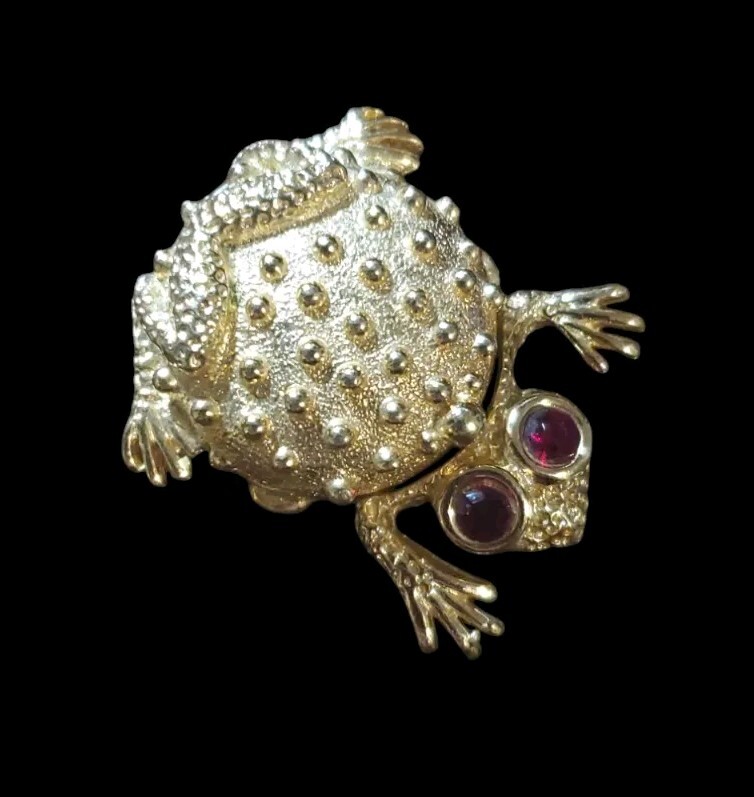 Helena Rubinstein Heaven Scent Solid Perfume Compact Frog Red w/ Perfume