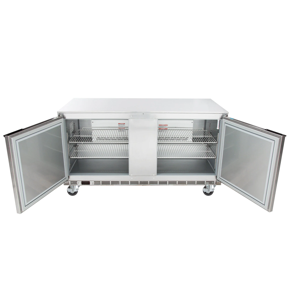 Beverage-Air 60" Low Profile Undercounter Freezer with 3” Casters
