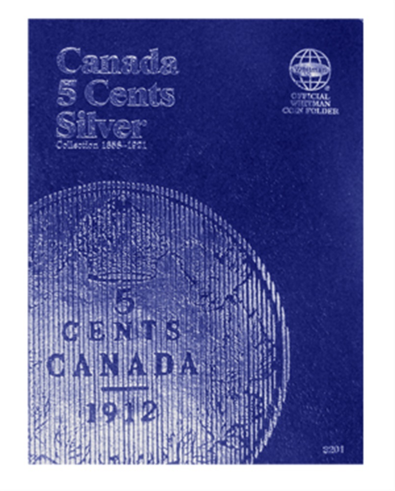 Whitman Coin Folder Canada 5 Cent, Silver 1858-1921