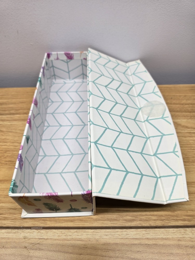 Seek Magic Everyday Decorative Storage Box With Feather Print