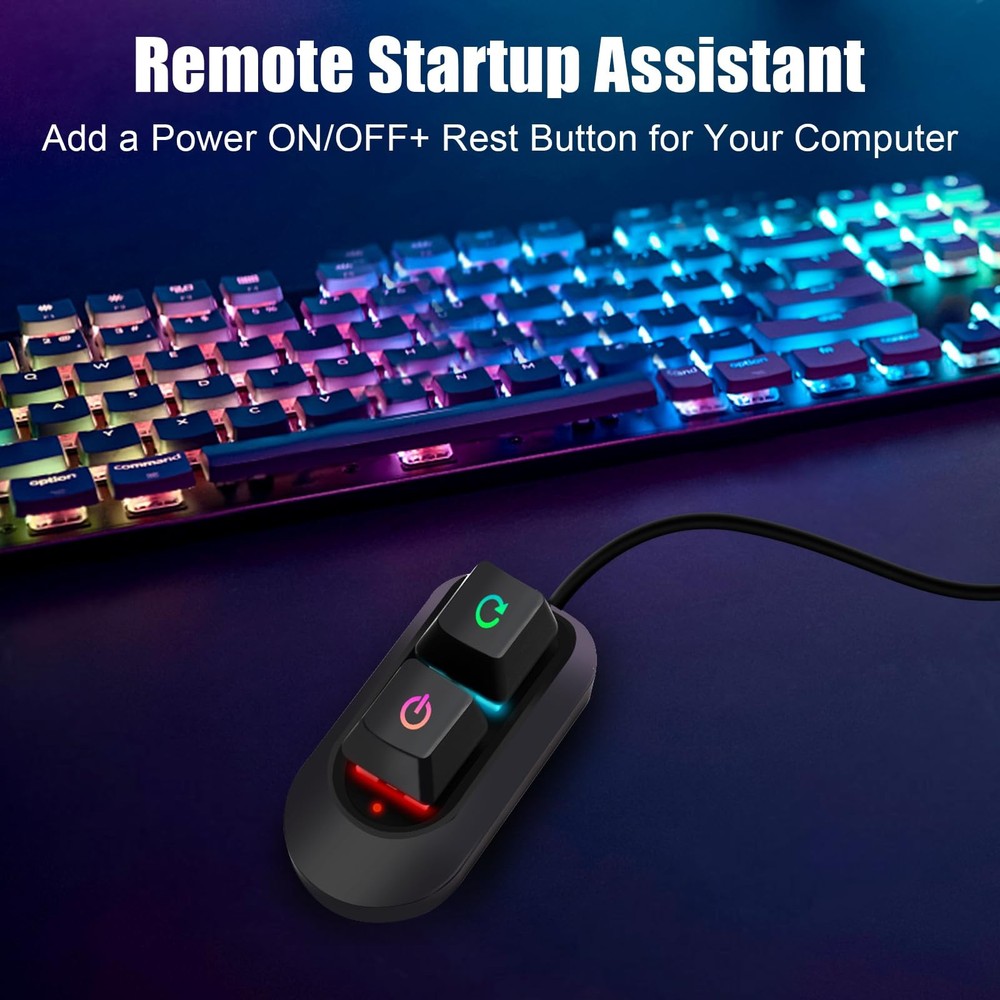 Desktop Computer Power SwitchExternal Remote Start PC Motherboard Power On Of...