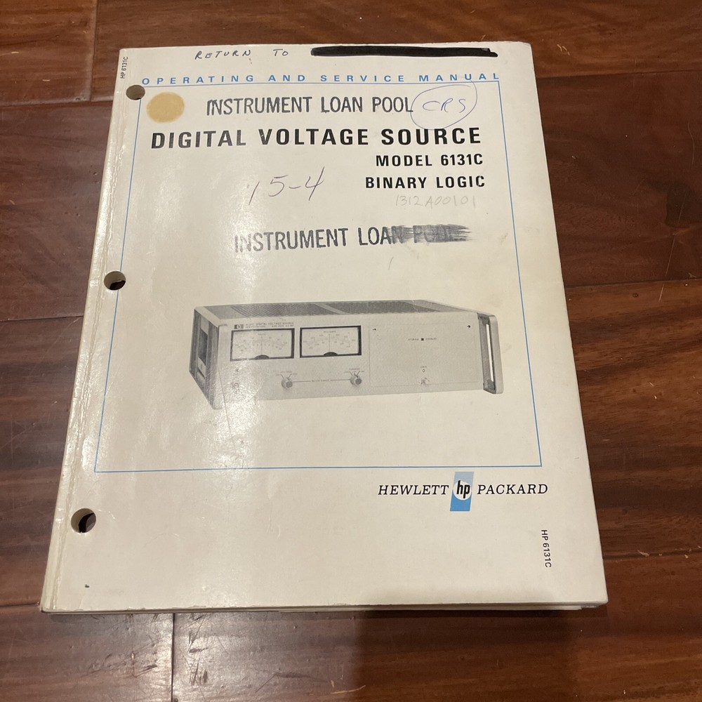 HP 6131C Digital Voltage Source Binary Logic Operating Manual 06131-90004