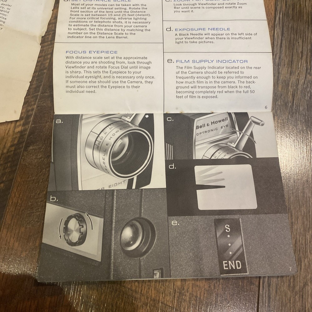 ORIGINAL!! Bell & Howell 430 Autoload Super 8mm camera Manual Instructions Book