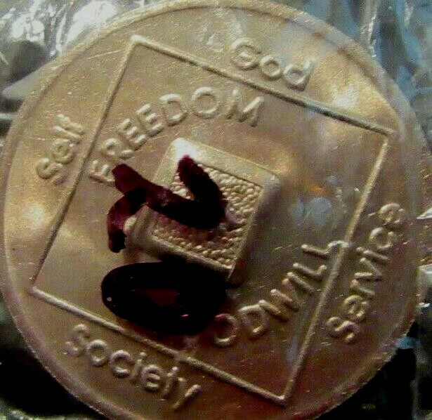 Narcotics Anonymous NA Medallion 20 Year Token Chip Coin Clean