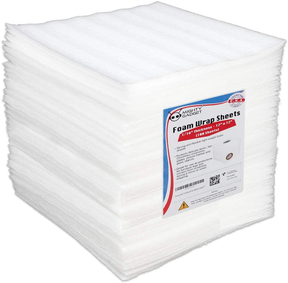 100 Pack Premium Cushioning Foam Sheets Packaging Material