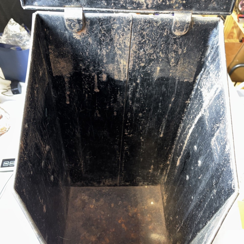 19th French Decorative Painted Coal container – Antique Charming Storage