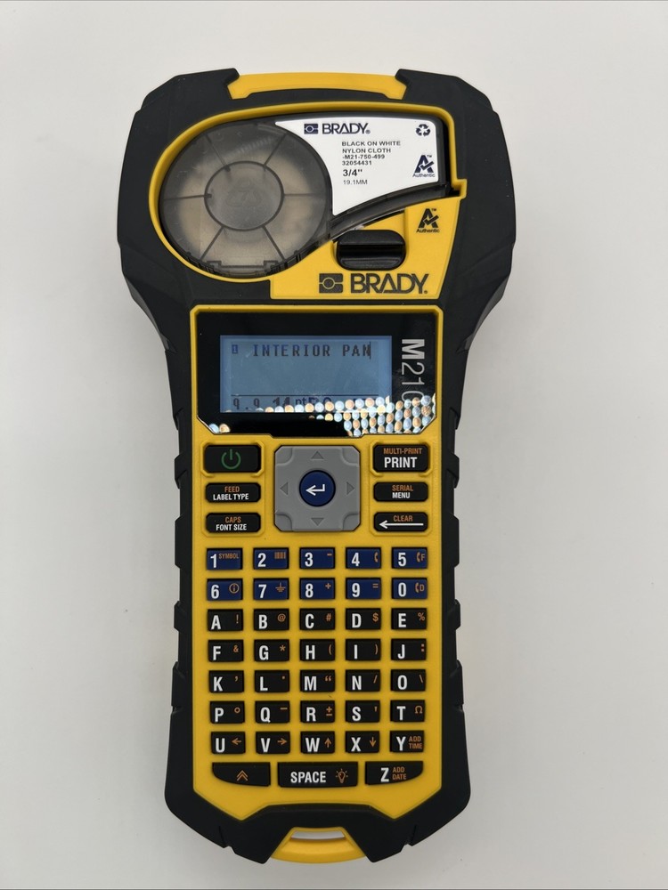 Brady M210 Handheld Label Maker Printer Wall Charger Missing Great Condition