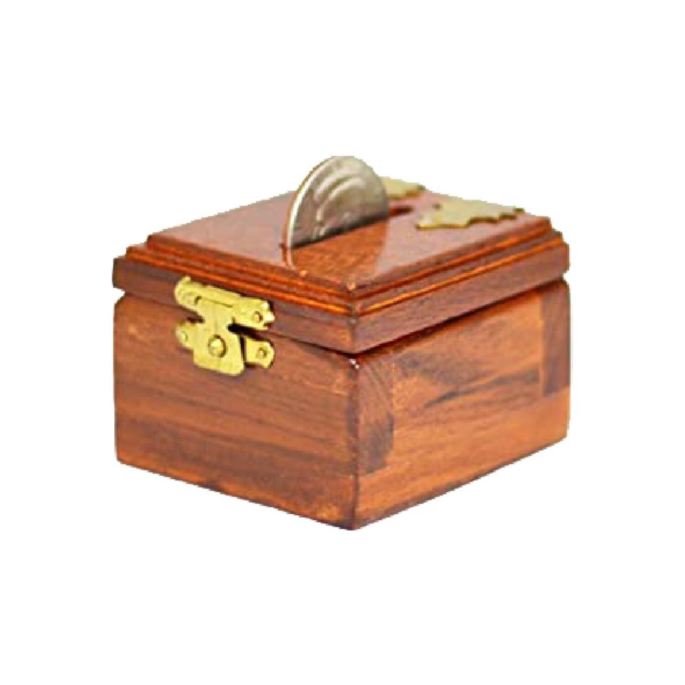 CHING LING COIN WOOD BOX Penetration Through Solid Glass Close Up Magic Trick
