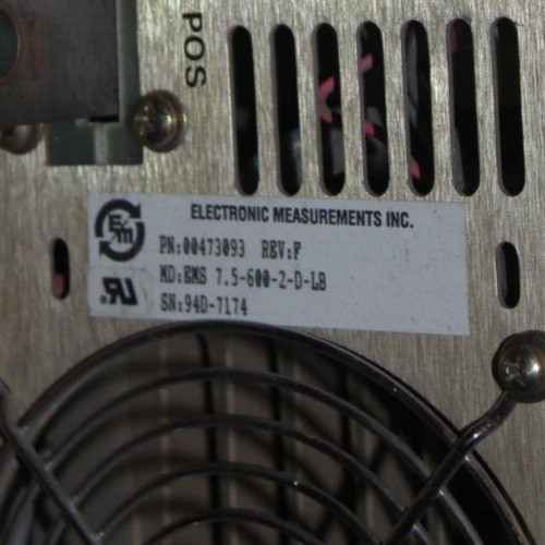 EMS POWER SUPPLY 7.5-600-2-D-LB ( Used & Untested)