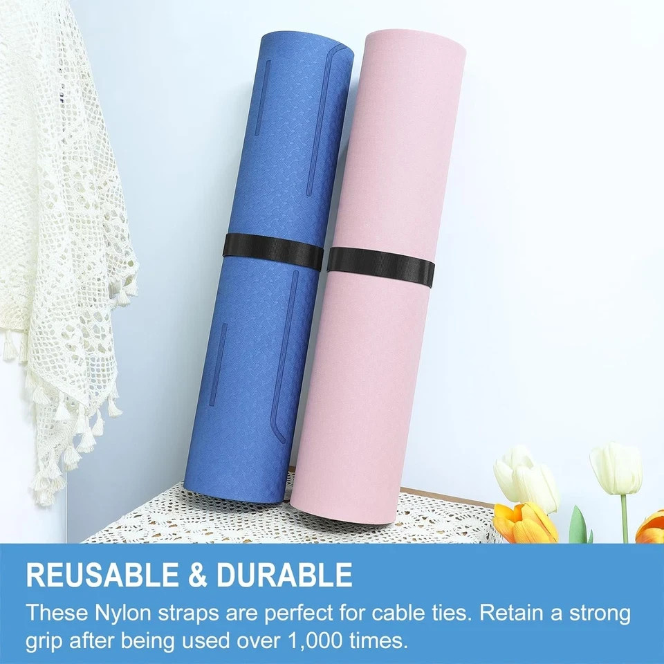 2In X 12Ft | Hook and Loop Straps Heavy Duty | Double Sided Self-Gripping Strips