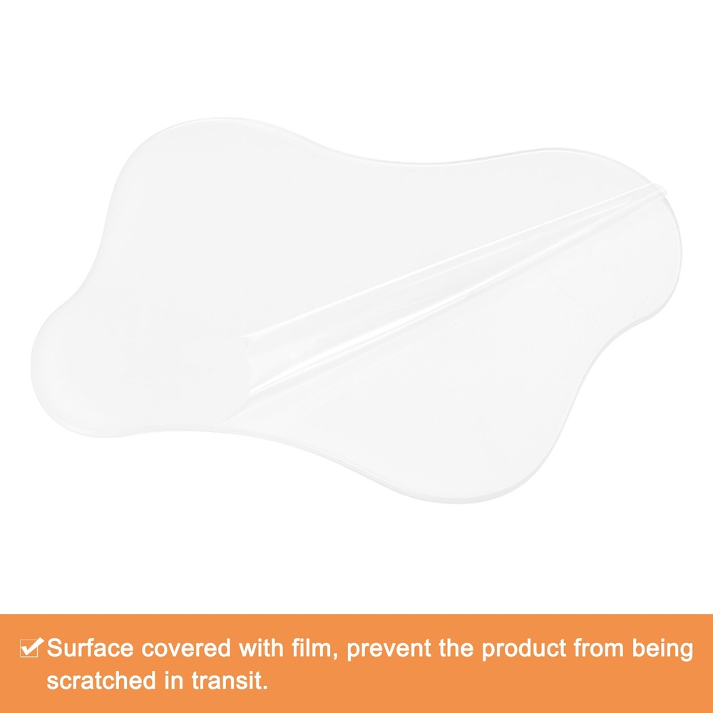 2pcs Acrylic Irregular Coasters, Cloud Shape Cup Mat Coffee Mug Pad Clear