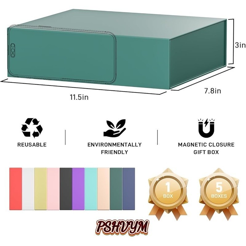 Durable Gift Boxes W/ Lids Magnetic Closure Perfect All Occasions Gift Wrapping