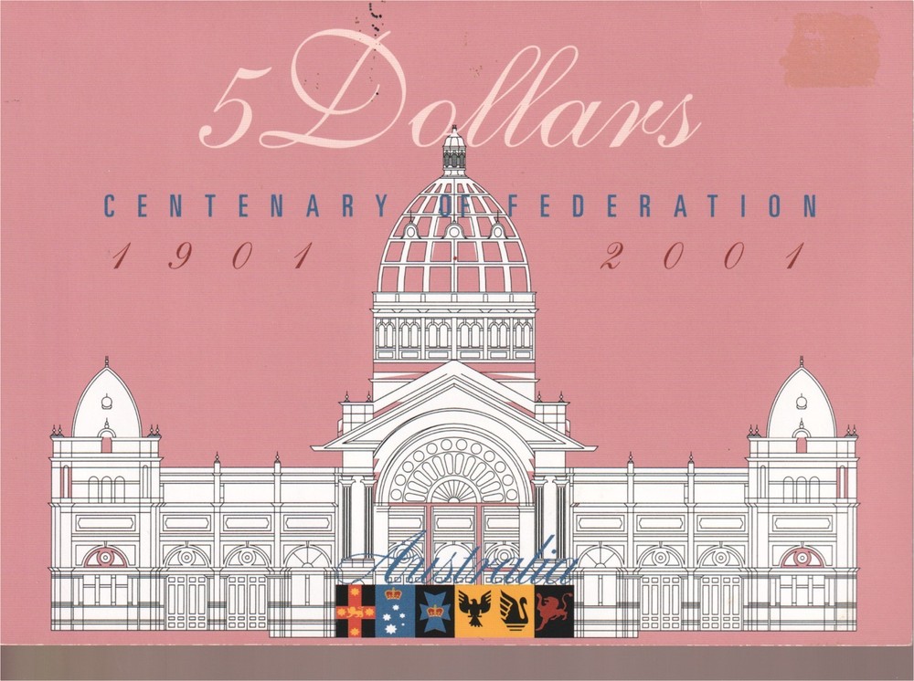 2001 Australia Centenary $ 5 Dollars AA01 First Prefix Banknote NPA Folder - 01
