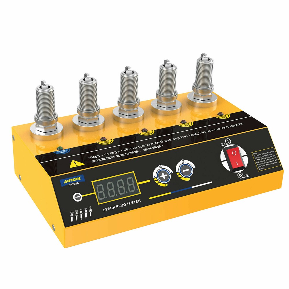 AUTOOL 5 Holes Car Spark Plug Tester Analyzer Digital Ignition Testers Tool 110V