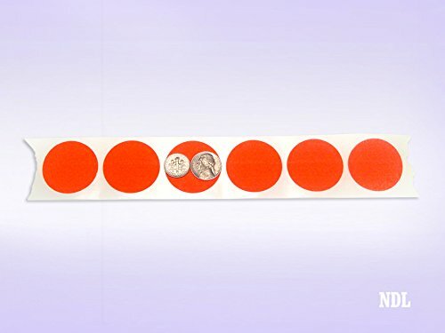Color Coding Stickers, 500 Labels per Roll, Orange Fluorescent, 1.5" Round