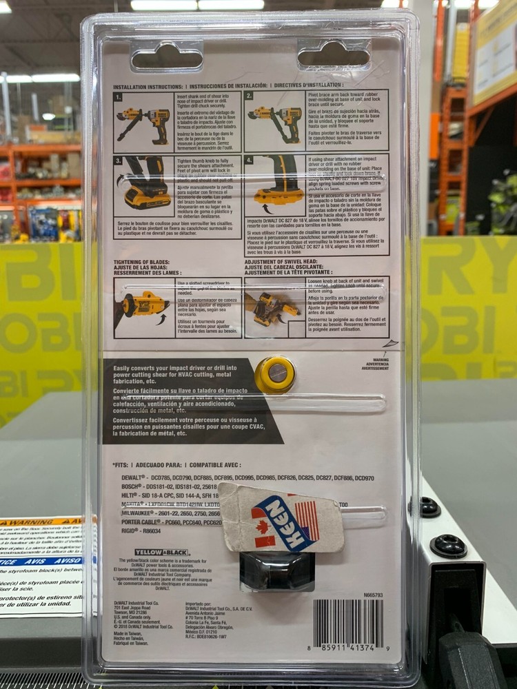 DEWALT CANADA 18-Gauge Impact Ready Shears Accessory