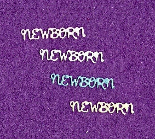 NEWBORN Baby die cuts  scrapbook cards
