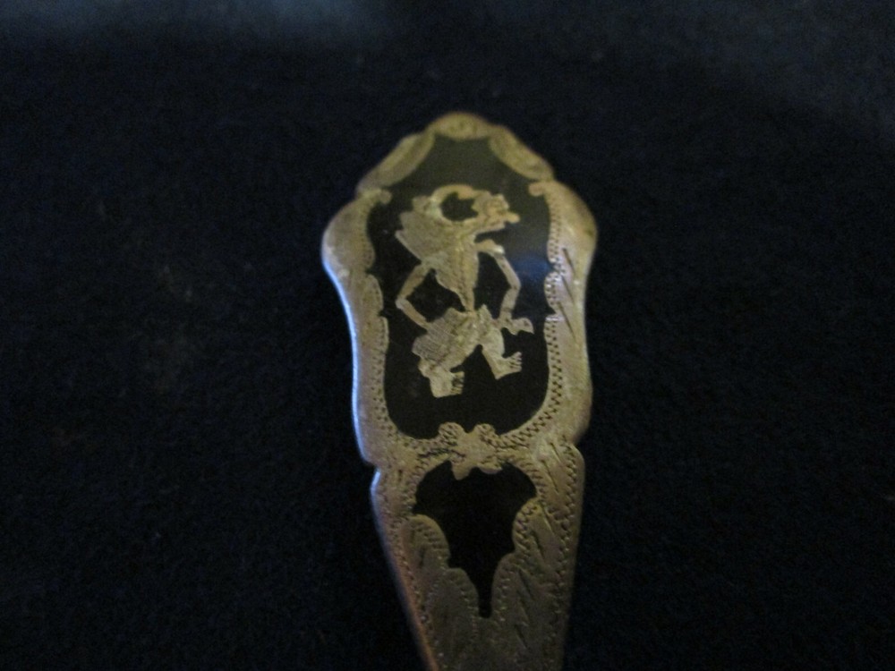 800 Silver Small Spoon, Asian/Indian Figural on Handle