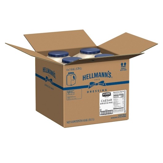 Hellmann's Classic Creamy Caesar Dressing Bulk, 1 Gallon, 4 Per Case