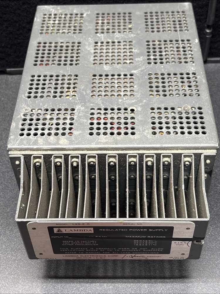 TDK LAMBDA ELECTRONICS MODEL LXS-E-6 REGULATED POWER SUPPLY VEECO USED UNTESTED