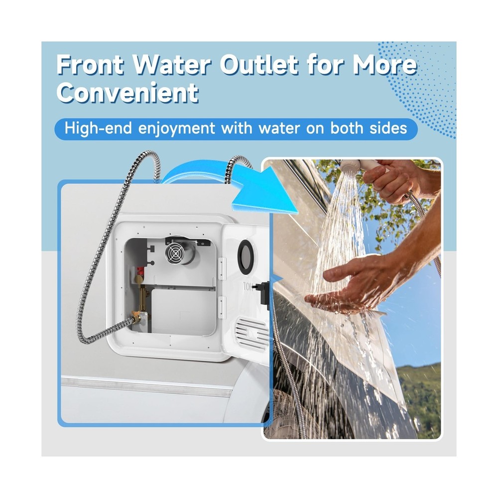 RV Tankless Water Heater,55,000 BTU RV Instant Water Heater with Remote Contr...