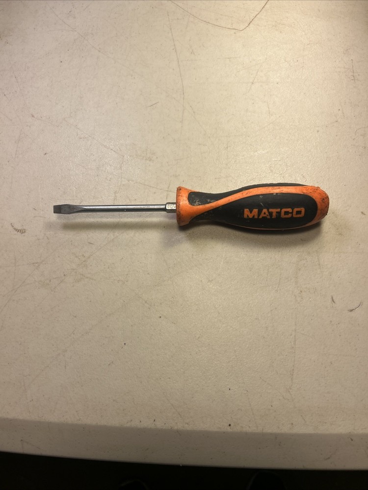 Matco Tools - Flat Tip Screwdriver, Orange/Black Handle Screwdriver