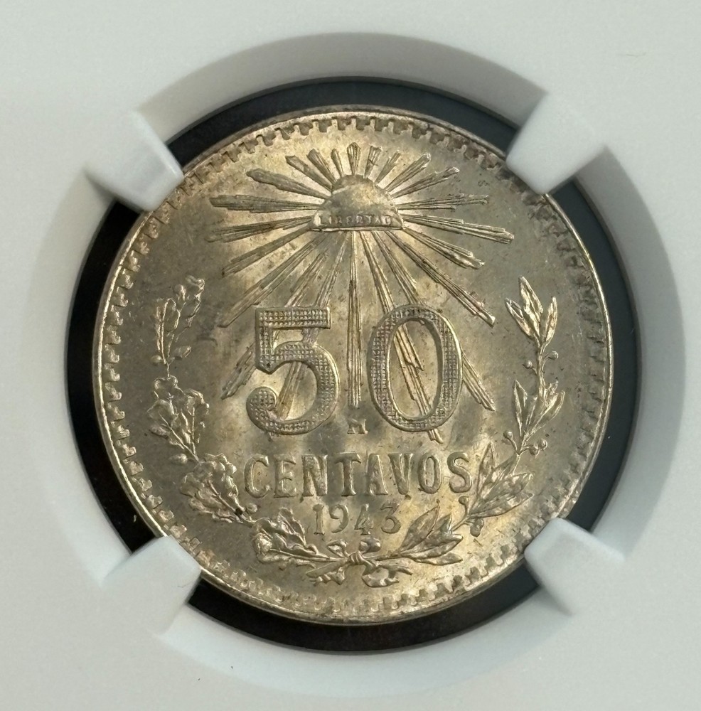 Mexico 1943-M 50 Centavos NGC MS-67