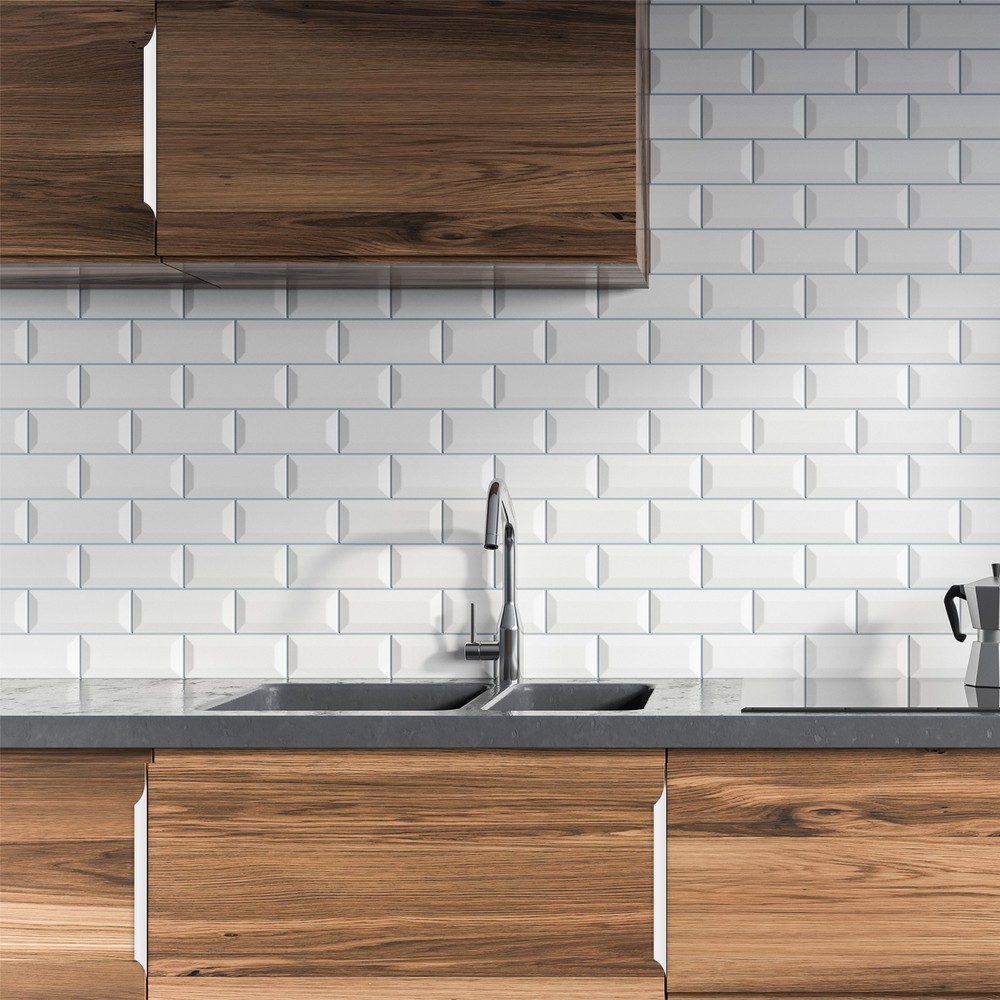 6 Pack Finger Edge Pull Cabinet Pulls Finger Pulls 256mm Hole Diameter White