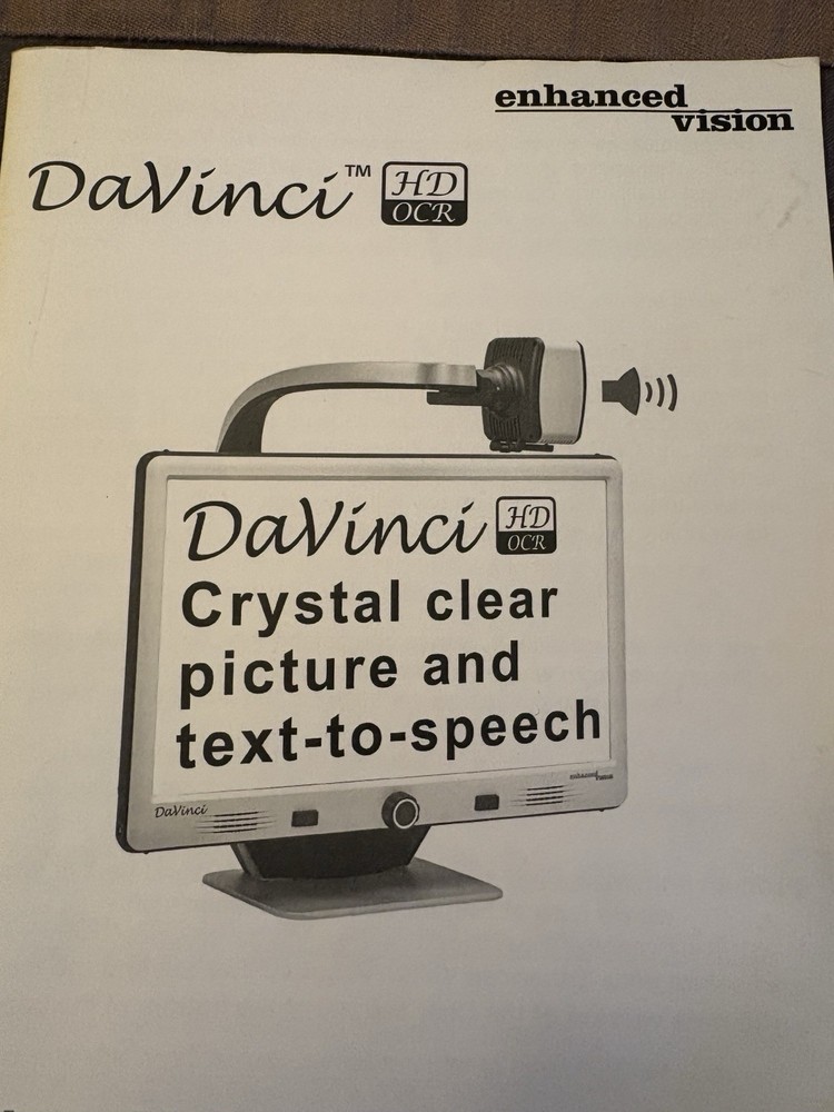 Enhanced Vision DaVinci HD OCR picture and text-to-speech Tested & Working