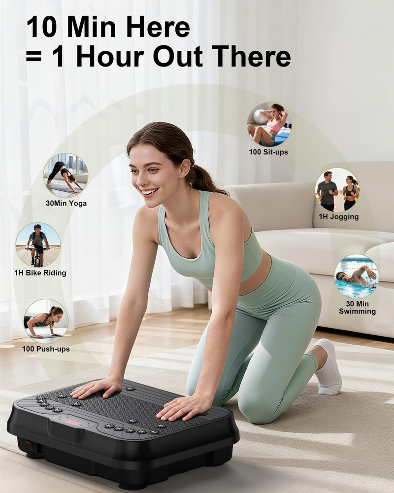Shake Plate, Vibration Plate Exercise Machine for Lymphatic Drainage, 400 Lbs...