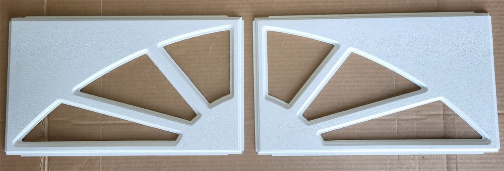 IDEAL Garage Doors WHITE SUNSET 501  Window Inserts/Short Panel  Set of 2