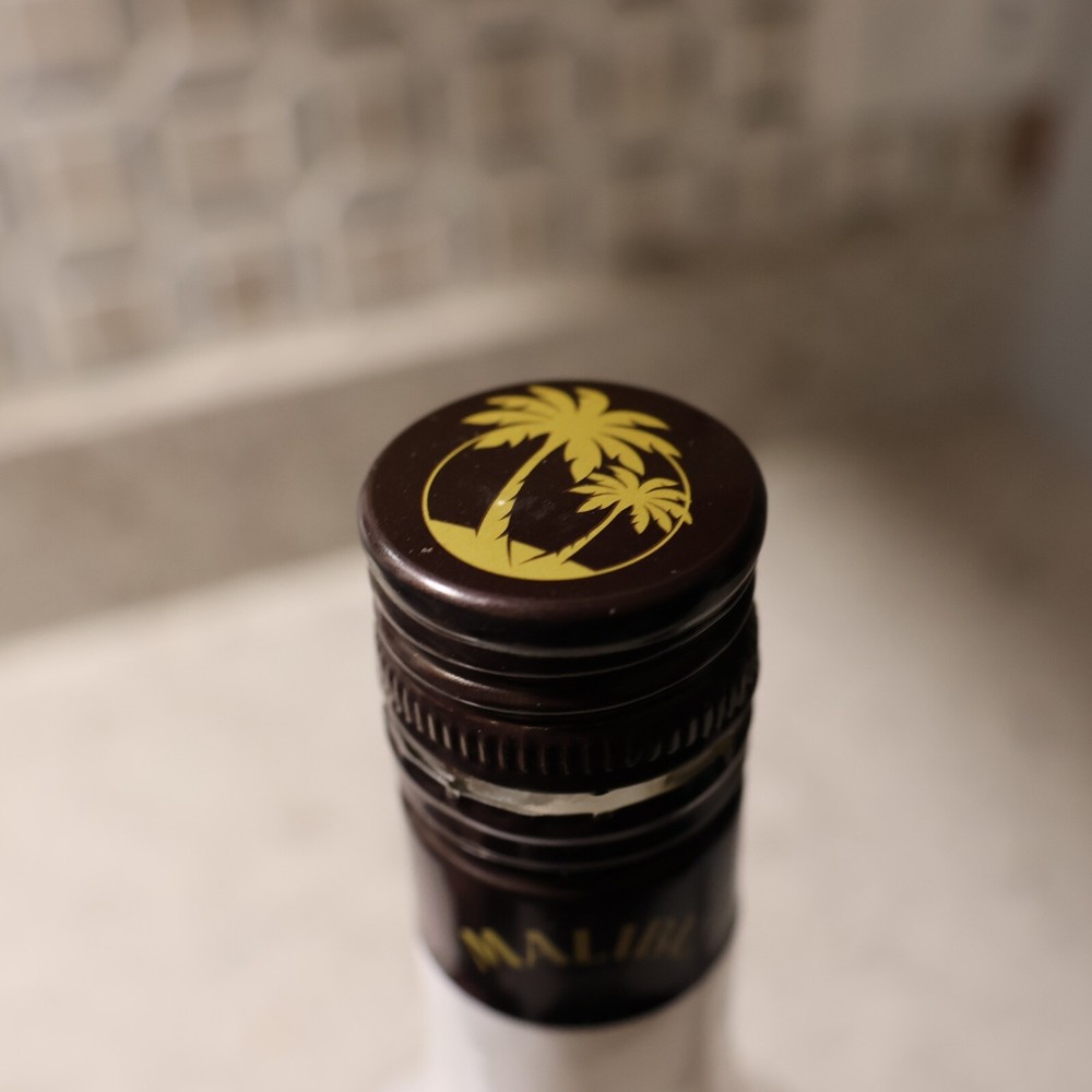 EMPTY 1L Malibu Original Coconut Rum Bottle w/o Cap