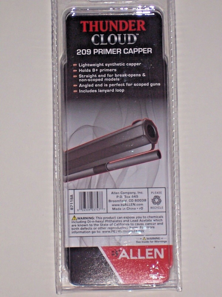 ALLEN Thundercloud 209 Primer Capper #87118A Inline Muzzleloader Carries 8+1