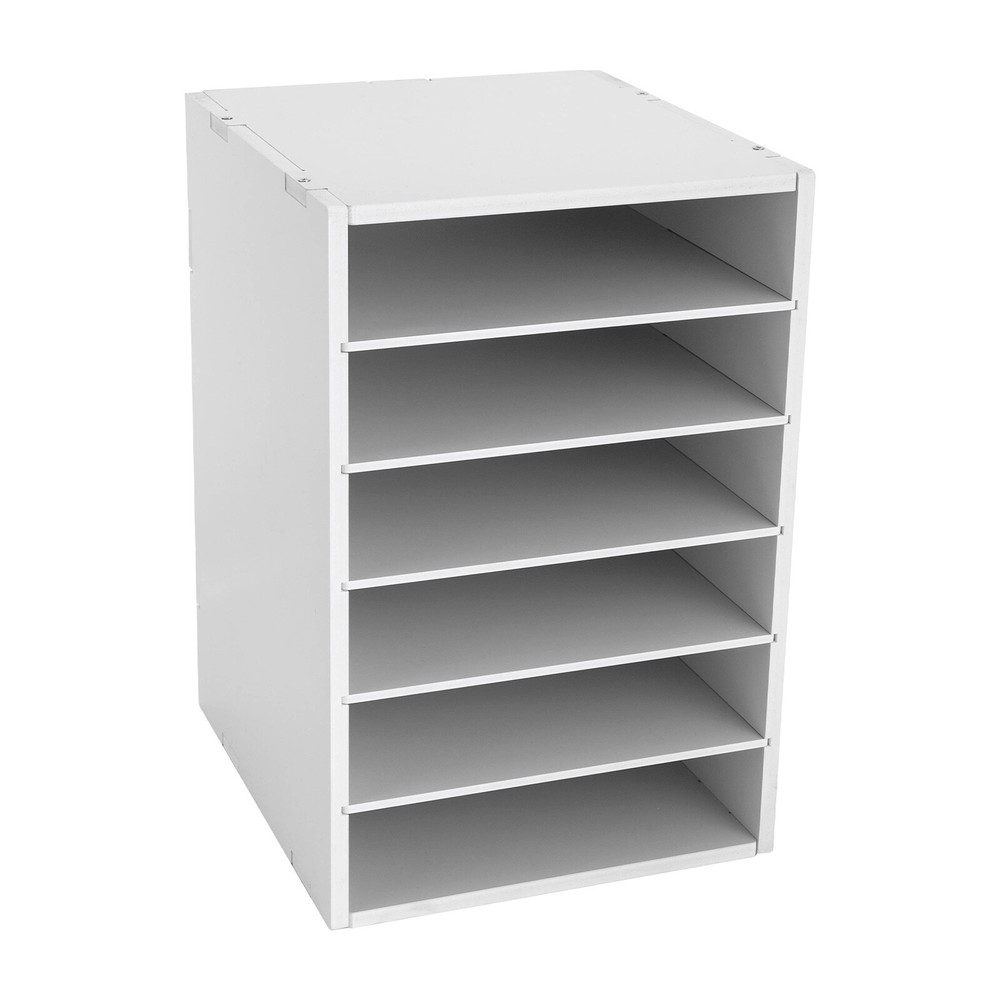 White Desktop Organizer Desktop File Holder File Organizer Modern Rectangular