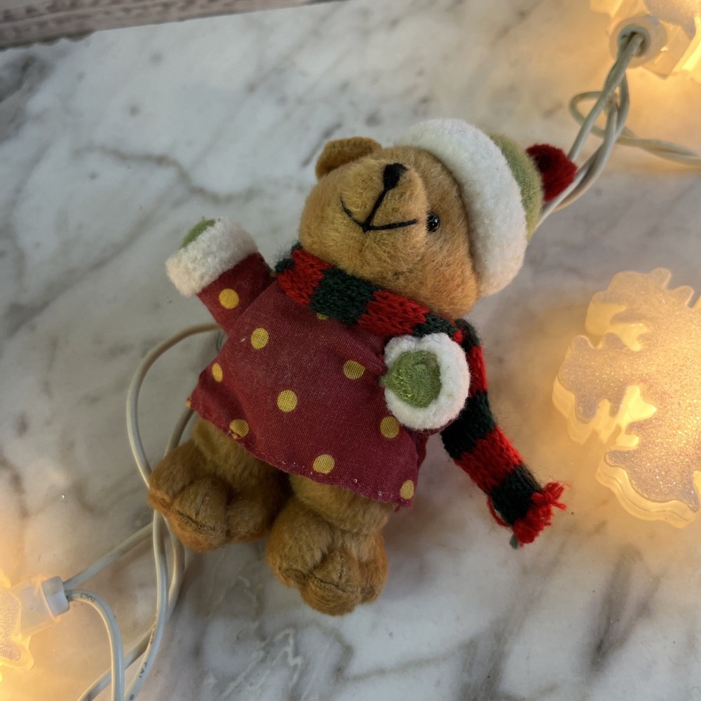 Avon Holiday Bear Light string Snowflake Vintage 2005 Topwell 128in String Light