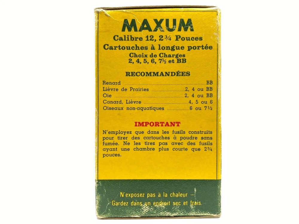EMPTY CIL Maxum 12 Ga Long Range Box 1960's Vintage NO AMMO