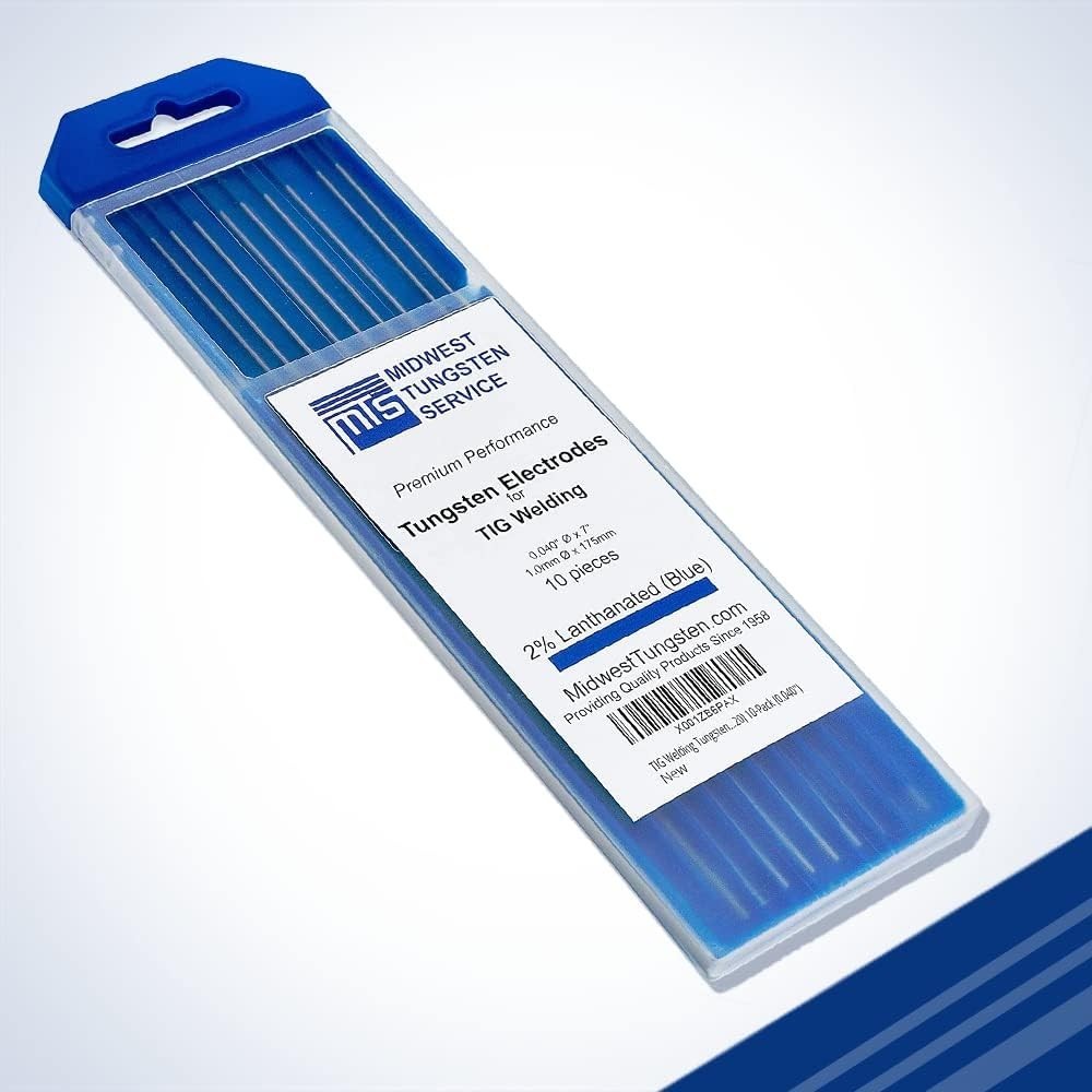 Reliable Blue Tungsten Electrodes for TIG Welding - 10-Pack