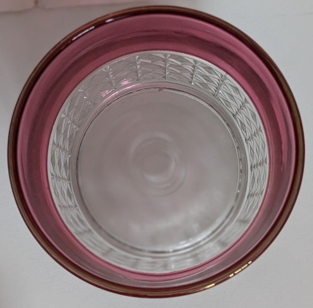 Ripley & Co EAPG Mascotte Ruby Stain Jar Dated 1873 Early American Pattern Glass